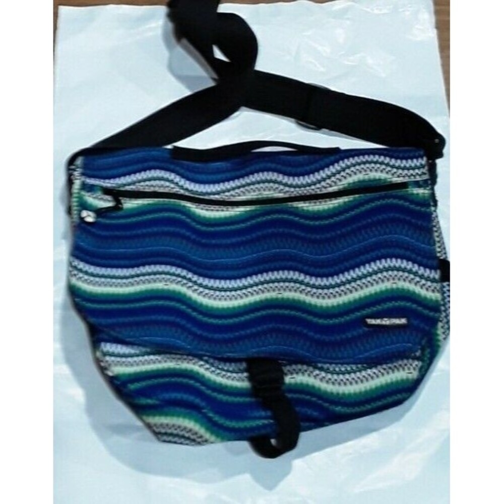 Yak Pak Graphic Blue Multicolored Messenger Tote Bag